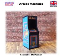 Arcade Macchina Ms Pac Man 1:3 2 Pista Lato Scenario BAR Pub Gioco Rétro WASP