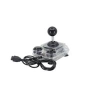 ArcadeR Joystick standard a 9 pin compatibile con Atari, Commodore, Sega ecc., Colori:trasparente chiaro