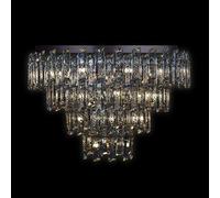 ARCADIA Flush lampadario a soffitto 4 ripiani 3/6/9/12L luci Cromo, 30 lampadine x G9 (escluse), ø 82 h 22,5-63,5cm