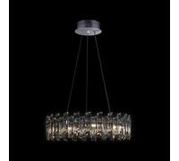 ARCADIA Lampada a sospensione 9 luci, Cromo, 9 lampadine x G9 (escluse), ø 62 h 150cm