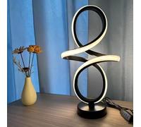 Arcadia Lampada da Comodino LED - Luce Notturna Dimmerabile Bianco Freddo, Naturale e Caldo - Design Moderno 3200 Lumen - Abat-jour per Camera da Letto, Scrivania e Salotto - 38 x 23 cm (2 x Nero)