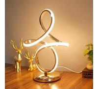 Arcadia Lampada da Comodino LED - Luce Notturna Dimmerabile Bianco Freddo, Naturale e Caldo - Design Moderno 3200 Lumen - Abat-jour per Camera da Letto, Scrivania e Salotto - 38 x 23 cm (1 x Oro)