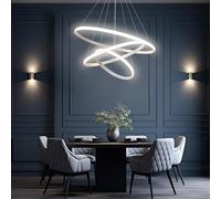 Arcadia Lampadario a Sospensione 5500LM 90W 60cm - Modello Nemesi (Bianco)