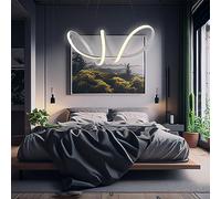 Arcadia Lampadario Led a Sospensione Soffitto Design Moderno Luce Calda Fredda Dimmerabile Plafoniera Con Telecomando e App Cellulare Lampada Soggiorno Salotto Cucina Camera Da Letto 3400LM 56W 60Cm