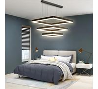 Arcadia Lampadario Led Soffitto a Sospensione Moderno con Luce Calda e Fredda Dimmerabile, Telecomando e App per Cellulare - Lampadario Camera da Letto, Soggiorno, Cucina e Cameretta - 5500 LM 60 Cm