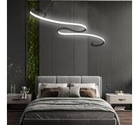 Arcadia Lampadario Led Soffitto a Sospensione Moderno con Luce Calda e Fredda Dimmerabile, Telecomando e App per Cellulare - Lampadario Camera da Letto, Soggiorno, Cucina e Cameretta (Nero)