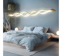 Arcadia Lampadario Led Soffitto a Sospensione Moderno con Luce Calda e Fredda Dimmerabile, Telecomando e App per Cellulare - Lampadario Camera da Letto, Soggiorno, Cucina e Cameretta - 5900 LM 106 Cm