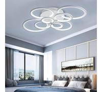 Arcadia Lampadario Led Soffitto a Sospensione Moderno con Luce Calda e Fredda Dimmerabile, Telecomando e App per Cellulare - Lampadario Camera da Letto, Soggiorno, Cucina e Cameretta - 9000 LM 100 Cm