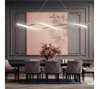 Arcadia Lampadario Led Soffitto a Sospensione Moderno con Luce Calda e Fredda Dimmerabile, Telecomando e App per Cellulare - Lampadario Camera da Letto, Soggiorno, Cucina e Cameretta - 5000 LM 100 Cm