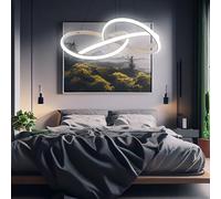 Arcadia Lampadario Led Soffitto a Sospensione Moderno con Luce Calda e Fredda Dimmerabile, Telecomando e App per Cellulare - Lampadario Camera da Letto, Soggiorno, Cucina e Cameretta - 4100 LM 50 Cm