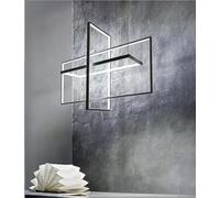 Arcadia Lampadario Led Soffitto a Sospensione Moderno con Luce Calda e Fredda Dimmerabile, Telecomando e App per Cellulare - Lampadario Camera da Letto, Soggiorno, Cucina e Cameretta - 6000 LM 80 Cm