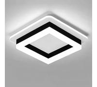 Arcadia Plafoniera Led Soffitto Moderna a Forma Quadrata con Luce Bianco Naturale - Lampadario Camera da Letto Soggiorno Bagno Cucina Camera Corridoio - 4500K 2000 Lumen 20W 20 cm - Modello Callisto