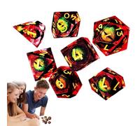 Arcane Adventure Dice - Blocchi numerici in resina, Contatori da tavolo vivaci, collezione casuale leggera con simboli incisi chiari | Compagno di strategia per la sera del festival in classe