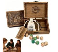 Arcane Divination Dice Set with Engraved Wooden Box | 10-Piece Oracle Dice Set for Tarot, Astrology, Rune Casting, Meditation and Spiritual Reflection