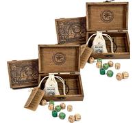 Arcane Divination Dice Set with Engraved Wooden Box | 10-Piece Oracle Dice Set with Word and Symbol Dice for Tarot, Astrology, Meditation and Journaling