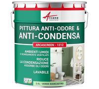 ARCANE INDUSTRIES Pittura Termica Anticondensa e Antimuffa per Pareti Umide : ARCASCREEN - 1212-2,5 L Verde Bianco - RAL 6019