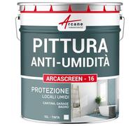 ARCANE INDUSTRIES Pittura Termica Anticondensa per muri umidi del Bagno o della Cantina: ARCASCREEN - 16 Anti umidità - 10 L (Fino a 40 m