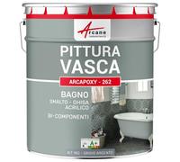 ARCANE INDUSTRIES Resina per la ristrutturazione della vasca e del lavandino piatto doccia smalto bagno - ARCAPOXY - 262-1 kg (fino a 3 m² in 2 strati) Grigio Argento - RAL 7001