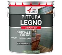 ARCANE INDUSTRIES Vernice per legno esterno e interno, per tutti i tipi di legno - ARCALAC - 201-0,5 L Verde Pallido - RAL 6021