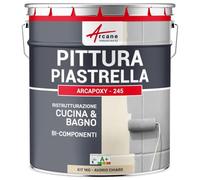ARCANE INDUSTRIES Vernice per piastrelle bagno e cucina - ARCAPOXY PIASTRELLE - 1 kg (fino a 10 m² in 2 strati) Avorio Chiaro - RAL 1015
