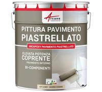 ARCANE INDUSTRIES Vernice per piastrelle pavimento, a base di resina epossidica - Arcapoxy Pavimento Piastrellato - 2,5 kg (fino a 12,5 m² in 2 strati) Avorio Chiaro - RAL 1015