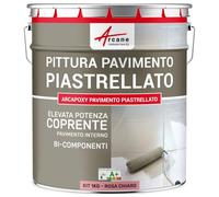 ARCANE INDUSTRIES Vernice per piastrelle pavimento, a base di resina epossidica - Arcapoxy Pavimento Piastrellato - 1 kg (fino a 5 m² in 2 strati) Rosa Chiaro - RAL 3015