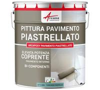 ARCANE INDUSTRIES Vernice per piastrelle pavimento, a base di resina epossidica - Arcapoxy Pavimento Piastrellato - 2,5 kg (fino a 12,5 m² in 2 strati) Turchese Pastello - RAL 6034