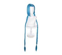 Arcane Jinx Cosplay Wig Long Blue with Two Braids