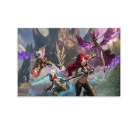 Arcane League of Legends Game Art Group Poster fotografico decorativo da parete, per soggiorno, camera da letto, decorazione moderna per camera da letto, 30 x 45 cm