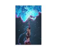 Arcane League of Legends Game Character Art, poster decorativo da parete, per soggiorno, camera da letto, decorazione moderna per camera da letto, 20 x 30 pollici (50 x 75 cm)