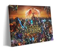 Arcane League of Legends Game Collective Fan Art, poster decorativo da parete, per soggiorno, camera da letto, decorazione moderna per camera da letto, 20 x 30 pollici (50 x 75 cm)
