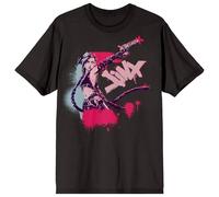 Arcane League of Legends Jinx Front & Back Art - Maglietta girocollo a maniche corte, per adulti, colore: nero, nero, L