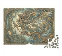 Arcangelo Art Nouveau Mucha Puzzle 1000 Pezzi,Cartone Di Qualità,Sfida Impossibile,Gioco Educativo,Adulti E Ragazzi,Decorazione Casa,Idea Regalo,dai 14 Anni,Antistress 70x50cm