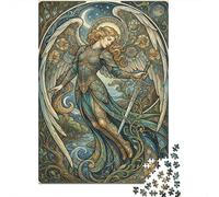 Arcangelo Art Nouveau Mucha Puzzle 1000 Pezzi,Sfida Impossibile,Gioco Educativo,dai 14 Anni,Adulti E Ragazzi,Decorazione Casa,Idea Regalo,Cartone Di Qualità,Antistress 70x50cm
