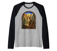 Arcangelo espelle Adamo ed Eva Eden Cattedrale Mosaic Art Maglia con Maniche Raglan