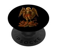 Arcangelo Michael sconfigge il diavolo - St. Michael PopSockets PopGrip Adesivo