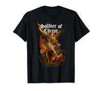 Arcangelo Michael sconfigge Satana - Soldato di Cristo Maglietta