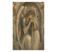Arcangelo Michele Puzzle 1000 Pezzi in Legno, Sfida di Logica | Spada e arco di pietra, Arte Sacra Medievale, Guerriero alato, Struttura in Legno, Divertimento Puzzle, Gioco di Logica