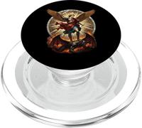 Arcangelo Michele sconfiggere Satana Vintage Mosaico PopSockets PopGrip per MagSafe