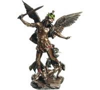 Arcangelo Michele (statua in bronzo fuso a freddo e resina 28 cm / 11 pollici...