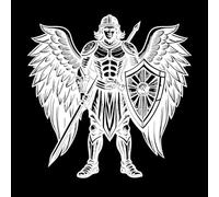 arcangelo san michele Adesivi con scritte 42x42.1cm Diverse opzioni di dimensioni Bianco