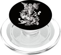 Arcangelo San Michele combattendo il drago cattolico PopSockets PopGrip per MagSafe