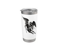 Arcangelo San Michele Doppia Spade Guerriero Angelo Celeste Bicchiere termico in acciaio inox doppia parete
