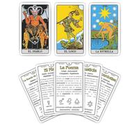 ARCANIA - Tarocchi facili per principianti con istruzioni per imparare in modo semplice e veloce. Contiene parole chiave, Zodiaco, Pianeti e 4 elementi. Include guida digitale scaricabile