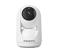 ARCANITE Telecamera Wi-Fi di sicurezza domestica 1080P, Wireless, per monitoraggio di neonati, animali domestici, App per cellulare per controlli Pan-Tilt-Zoom, Slot per scheda MicroSD, Bianco