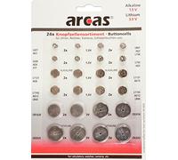 Arcas 12792400 AG Akaline CR-Set di batterie a bottone al litio, 24 pezzi