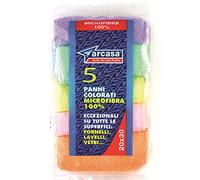 Arcasa DEP365 Panni Colorati In Microfibra, 5 pezzi