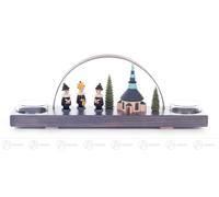 Arcata Con con Sua Chiesa E Coro Grigio per Luci da Tè 27cmx10cmx5, 5cm