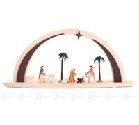 Arcata Con Nascita di Cristo, Indiretto Elettrico Illuminato 57cmx25,5cmx9,5cm