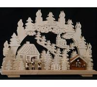 Arcata El. Illuminato Con Bancarella E Coro Bambini B x H=50x32cm Nuovo